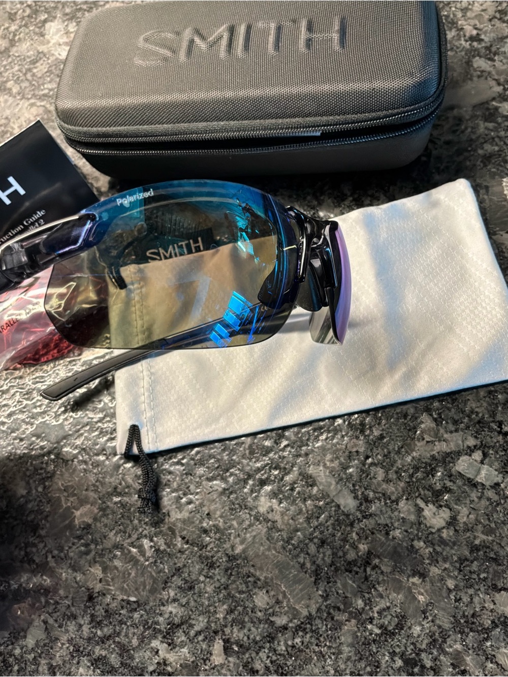 Smith Parallel Max 2 sunglasses crystal Mediterranean polarized - Picture 4 of 6